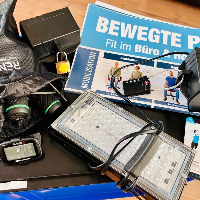 Spielmaterial und Fitness-Accessoires für das VitalEscapeGame Bewegung

